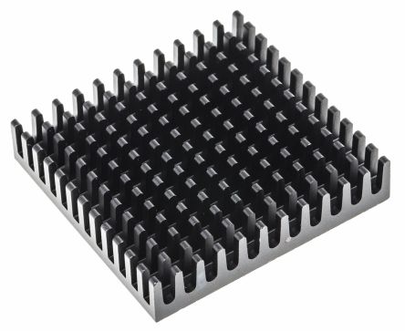 AAVID 铝散热器 电子散热器, 43.18 x 41.28 x 8.89mm, 10°C/W, 夹安装, 黑色