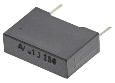 KEMET R60 Folienkondensator 100nF ±5% / 160 V Ac, 250 V Dc, THT Raster 10mm