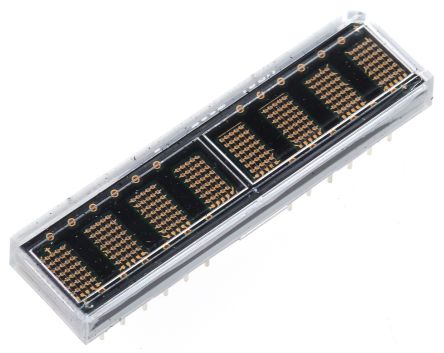 Broadcom LED-Anzeige Punktmatrix 8-Digit, Rot 635 Nm Zeichenbreite 2.5mm Zeichenhöhe 4.6mm THT