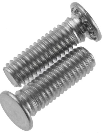 RS PRO Steel Zinc Plated & Clear Passivated Self Clinching Stud, M3, Length-10mm