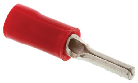 TE Connectivity Stiftkabelschuh, Serie PLASTI-GRIP, Rot Isoliert Nylon Min. 0.25mm², Max. 1.6mm² 22AWG 16AWG Nicht