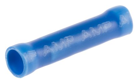 TE Connectivity PLASTI-GRIP Kabelspleißverbinder, Stoßverbinder, Blau, 16 → 14 AWG, Ø 4.32mm, Ges.L 27.05mm