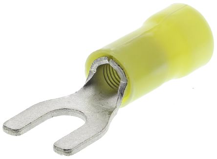 TE Connectivity, PLASTI-GRIP Insulated Crimp Spade Connector, 2.6mm² To 6.6mm², 12AWG To 10AWG, M5 Stud Size Vinyl,