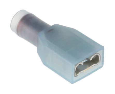 TE Connectivity PIDG FASTON .250 Flachsteckhülse, Blau, Isoliert, 6.35 X 0.81mm, Buchse, 2.5mm² - 3mm², 13AWG Min