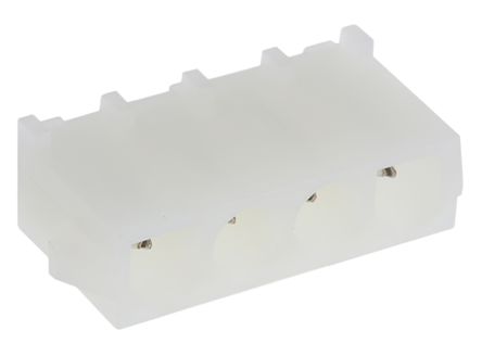 TE Connectivity Universal MATE-N-LOK Leiterplatten-Stiftleiste Gerade, 4-polig / 1-reihig, Raster 6.35mm,