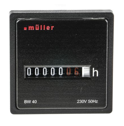Muller Müller BW40 Zähler 5-stellig, Stunden, 230 Vac, 0 → 99999