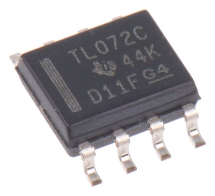 Texas Instruments TL072CD, Op Amp, 3MHz, 8-Pin SOIC