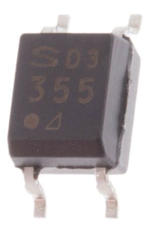 Sharp PC355NJ0000F SMD Optokoppler / Darlington-Fototransistor-Out, 4-Pin Mini-Flach, Isolation 3,75 KV