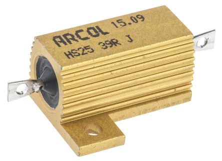 Arcol, 39Ω 25W Wire Wound Chassis Mount Resistor HS25 39R J ±5%
