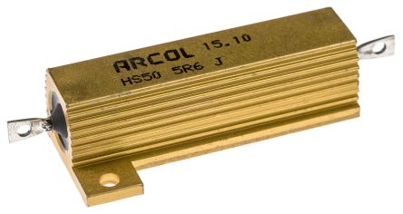Arcol HS50 Wickel Lastwiderstand 5.6Ω ±5% / 50W, Alu Gehäuse Axialanschluss, -55°C → +200°C