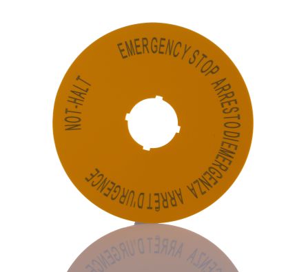Eaton Moeller Etikett Für Modulare Drucktasten, Serie M22 Arrêt D'urgence - Emergency Stop - Arresto Di Emergenza