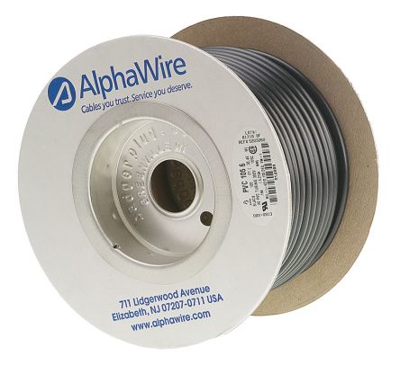Alpha Wire Funda De Cable De PVC Negro, Long. 30m, Ø 4.11mm