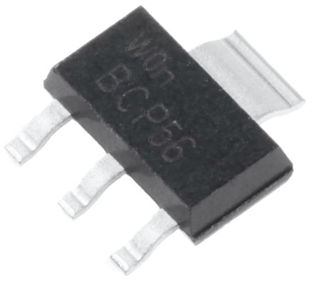 Nexperia BCP56,115 SMD, NPN Transistor 80 V / 1 A 180 MHz, SOT-223 (SC-73) 4-Pin