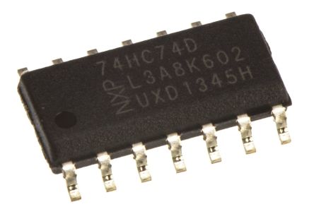 Nexperia IC Flip-Flop, D-Typ, HC, Differential, Single Ended, Positiv-Flanke, SOIC, 14-Pin