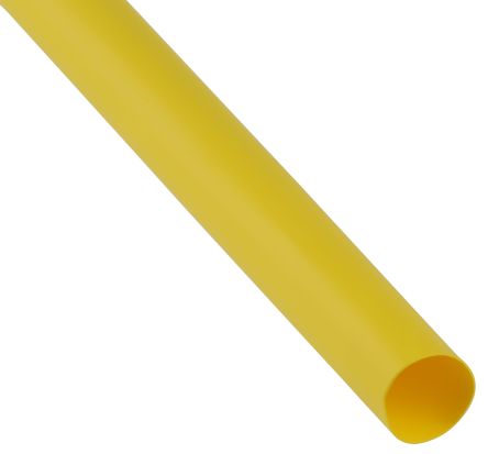 TE Connectivity Heat Shrink Tubing, Yellow 12.7mm Sleeve Dia. X 1.2m Length 2:1 Ratio, RNF-100 Series