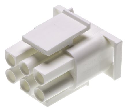 TE Connectivity Universal MATE-N-LOK Steckverbindergehäuse Stecker 6.35mm, 6-polig / 2-reihig Gerade, Kabelmontage Für