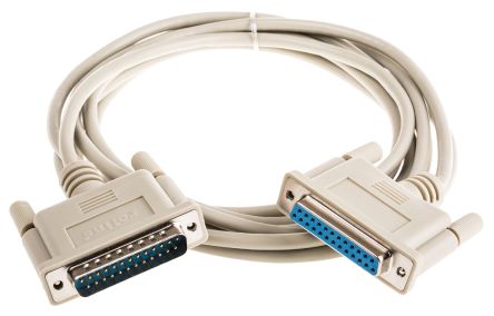 Roline Cable Serie, Long. 6m, Color Gris, Con. A: Sub-D De 25 Contactos Macho, Con. B: Sub-D De 25 Contactos Hembra