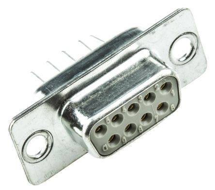 HARTING Sub-D Steckverbinder Buchse, 9-polig / Raster 2.74mm, Durchsteckmontage Lötanschluss