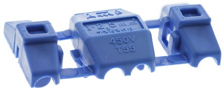 TE Connectivity Kabelspleißverbinder, Abzweigverbinder, Blau, 17 → 13 AWG, Ø 12.5mm, Ges.L 17.5mm
