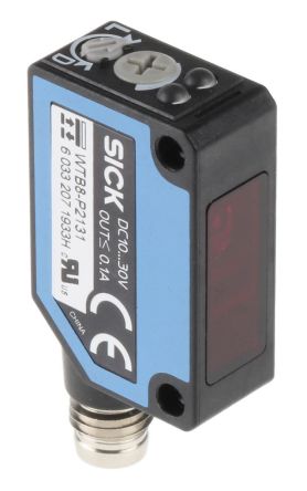 Sick W8 Kubisch Optischer Sensor, Hintergrundunterdrückung, Bereich 30 Mm → 300 Mm, PNP Ausgang, 3-poliger