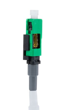 RS PRO, SC, APC Single Mode Simplex Fibre Optic Connector 9/125μm Fibre Size, 0.5dB Insertion Loss