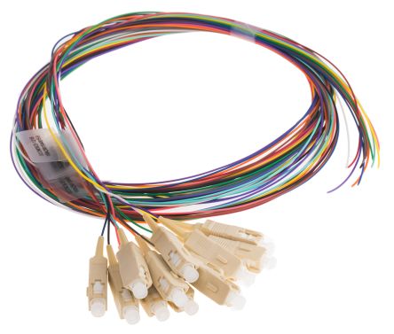 RS PRO Cable De Fibra óptica OM3, Con A: SC, Con B: Sin Terminación, Long. 2m, Funda Libre De Halógenos Y Bajo Nivel De