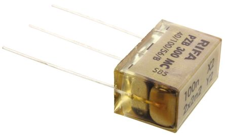 KEMET PZB300 Paper Capacitor, 275V Ac, ±20%, 100nF, Through Hole
