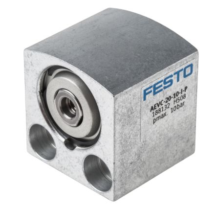 Festo AEVC 188132, M5 Pneumatikzylinder Einfachwirkend, Bohrung Ø 20mm / Hub 10mm, Bis 10 Bar