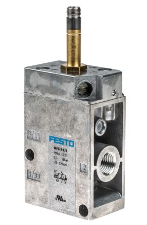 Festo MFH 9964, G1/4 Pneumatik-Magnetventil 12 → 48V Dc, 24 → 240V Ac, Magnet/Feder-betätigt