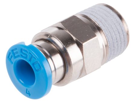 Nylon Pneumatic MALE STUD FITTING inline push fit connector 4mm pipe 1/4 thread 