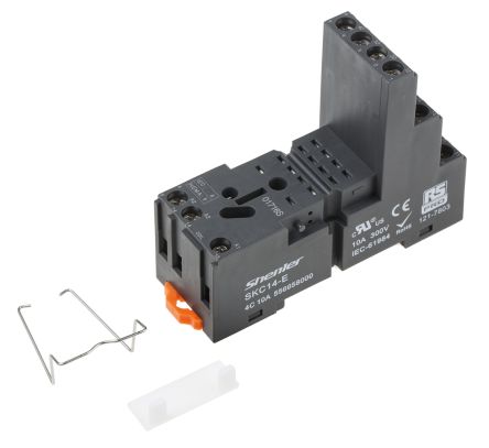 RS PRO Relay Socket For Use With RKE & RKF 14 Pin Relays 14 Pin, DIN Rail, 300V