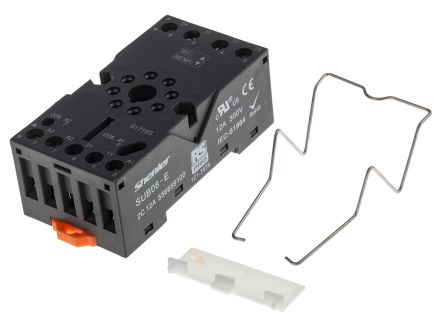 RS PRO 继电器底座, 适用于RS Pro RUB 继电器, DIN 导轨安装, 8触点