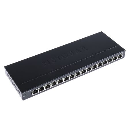 Netgear SOHO GS316 Ethernet-Switch Desktop 16-Port Unmanaged 10/100/1000Mbit/s UK 286 X 101 X 26mm