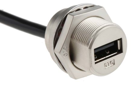 RS PRO USB-Kabel, USBA / USBA USB 2.0 Schwarz
