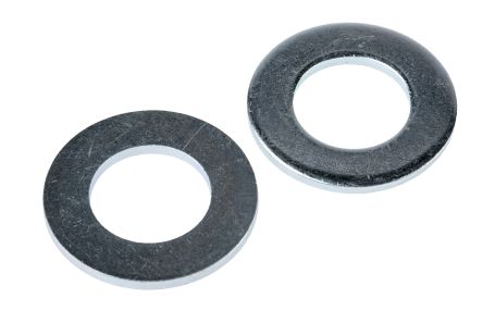 RS PRO Bright Zinc Plated Steel Plain Washers, M20, BS 4320