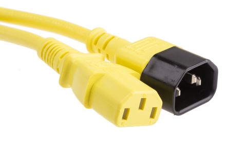 RS PRO IEC C13 Socket To IEC C14 Plug Power Cord, 3m