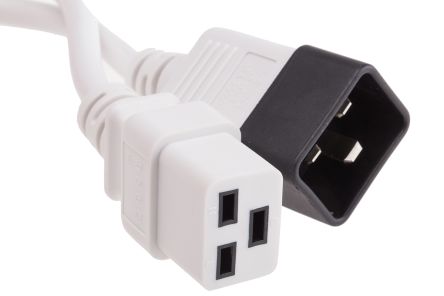 RS PRO IEC C19 Socket To IEC C20 Plug Power Cord, 2m