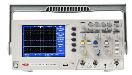 RS PRO Osciloscopio Portátil IDS6102AU, Calibrado RS, Canales:2 A, 100MHZ, Pantalla De 5.7plg, Interfaz USB, Enchufe UK