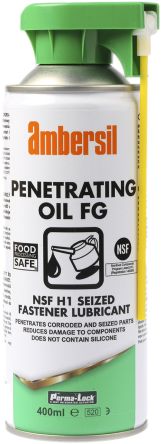 Ambersil Aceite Perma-Lock Penetrating Oil FG, Aerosol De 400 Ml, Para Industria Alimentaria