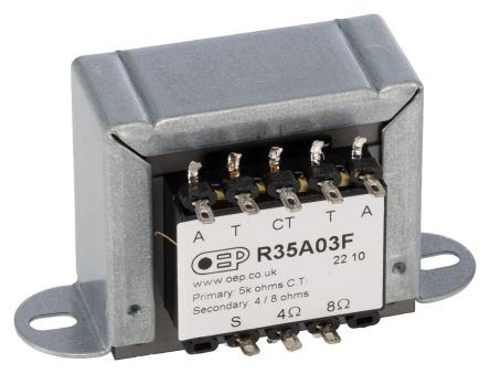 OEP Panel Mount Audio Transformer 4 Ω, 8 Ω 12W