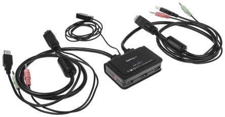StarTech.com KVM-Switch 2-Port 1 Videoausgänge HDMI 1 Displays USB 3,5 Mm Stereo 66 X 88 X 23mm