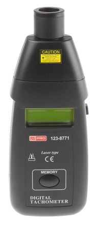 RS PRO Tacómetro DT-2234BL W/CA-05A, Láser, Pantalla LCD, 99999rpm, ±0.05 %