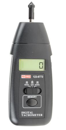 RS PRO DT-2235B LCD Tachometer, 0.5U/min → 19999U/min, ±0,05 %
