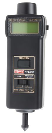 RS PRO DT-2236 LCD Tachometer, 0.5U/min → 99999U/min, ±0,05 %
