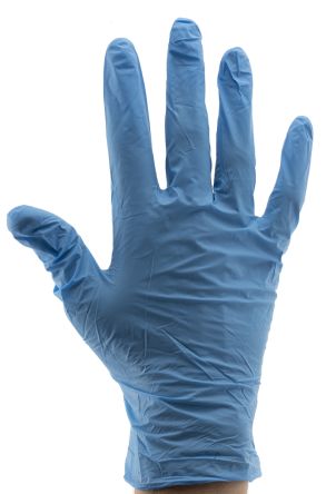 Lot de 1000 gants jetables en nitrile non poudrés Bleu Taille L 
