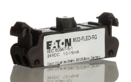 Eaton RMQ Titan LED-Block Anzeigenblock LED Grün/Rot Beleuchtet, 24V, Push-In