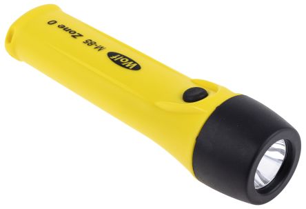 Wolf Safety M-85 Taschenlampe LED Gelb Im Plastik-Gehäuse, 210 Lm / 2,5 M, 170 Mm ATEX, IECEx-Zulassung