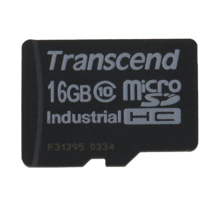 Transcend Industrial Micro SDHC Micro SD Karte 16 GB Class 10 Industrieausführung, MLC