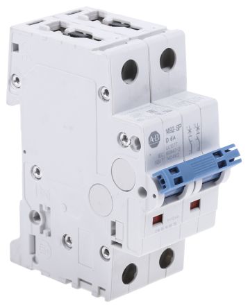 Allen Bradley 1492SPM MCB Leitungsschutzschalter Typ D, 2-polig 6A 277V, Abschaltvermögen 10 KA 1492