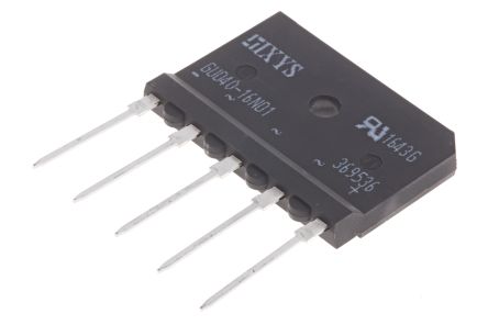 IXYS Brückengleichrichter, 3-phasig 40A 1700V THT GUFP 5-Pin 1.5mA Siliziumverbindung
